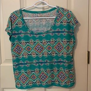 Patterned aerie tee